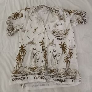 🕊VINTAGE ISLAND EXPRESSIONS mens Button Down Shirt🕊